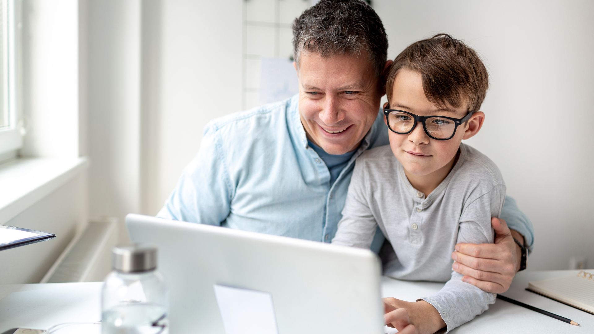 Parent looking for autism communities online with his son